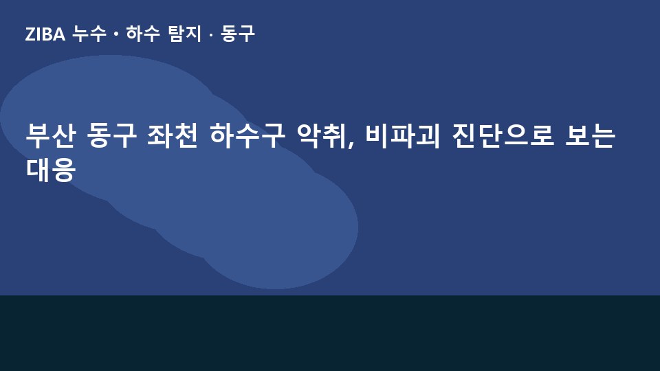 부산 동구 좌천 하수구 악취, 비파괴 진단으로 보는 대응